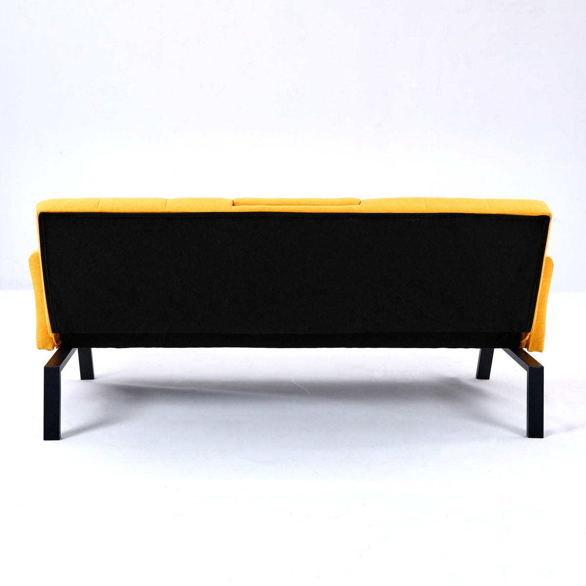Foldable Sofa Bed with Cup Holder and Solid Wood Frame - Multiple Colors