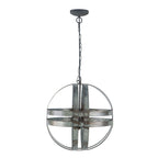 4 Light Galvanized Chandelier