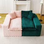 Luxury Multifunctional Sofa for Living Room with Adjustable Layout - Black, Dark Green, White, Pink