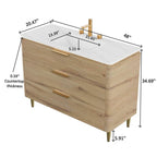 Amara 48'' Bathroom Vanity with Sink - Carrara Finish