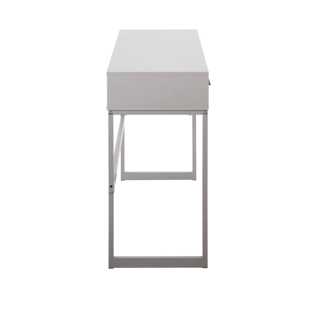 Contemporary Console Table with Storage Drawers - White, Gray, Black