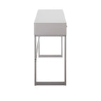 Contemporary Console Table with Storage Drawers - White, Gray, Black