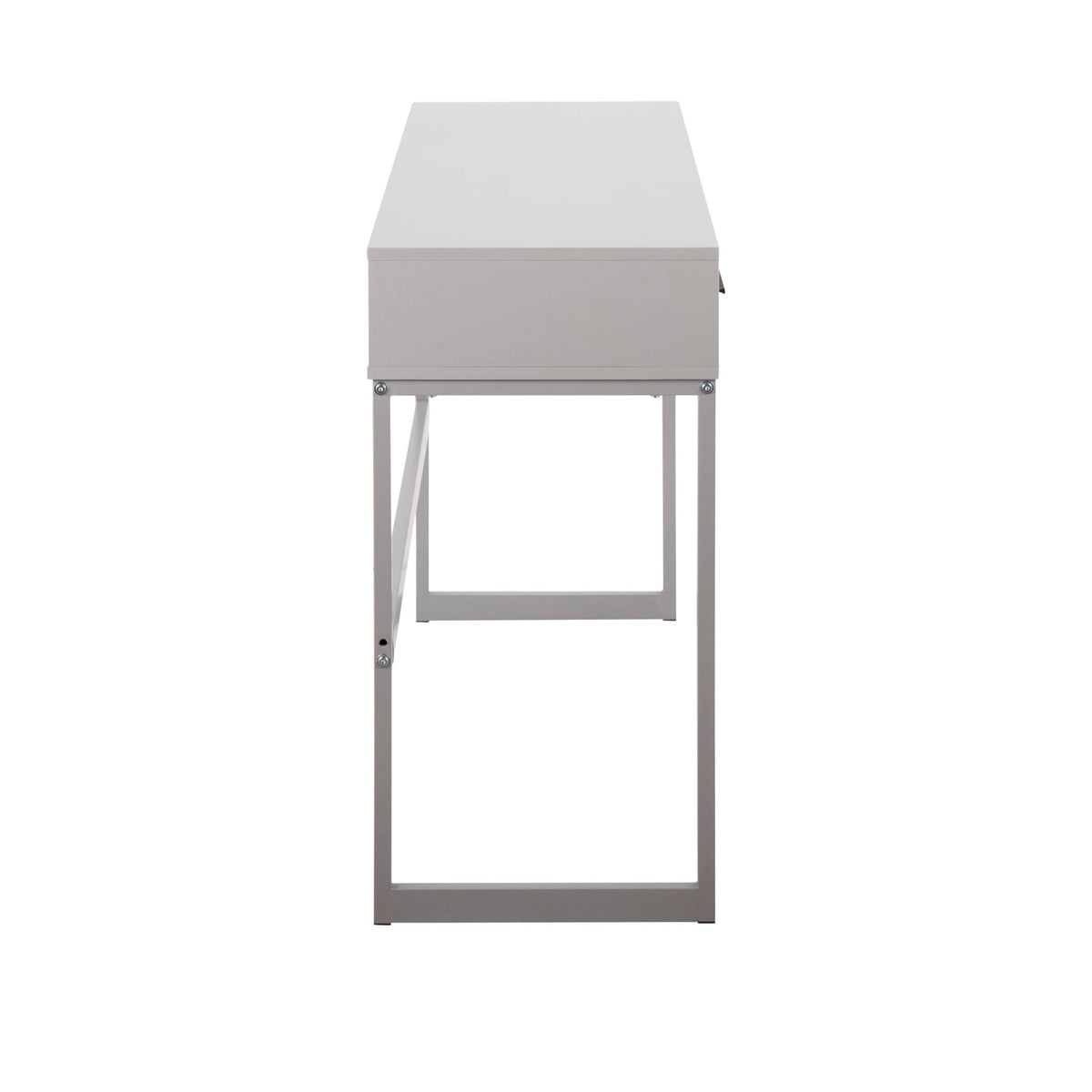 Contemporary Console Table with Storage Drawers - White, Gray, Black