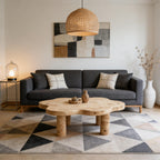 Cloud Shaped Coffee Table with 4 Round Legs - White, Black, or Light Brown