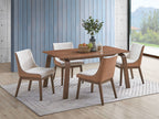 Walnut 5 Piece Dining Room Set with Side Chairs - Ginny Collection