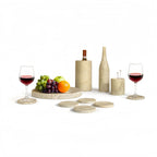 10 Pieces Luxury Natural Marble Dining Room Accessories Set
