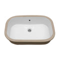 Undermount Bathroom Sink with Overflow - White Ceramic, 22" x 15.25"