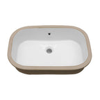 Undermount Bathroom Sink with Overflow - White Ceramic, 22" x 15.25"