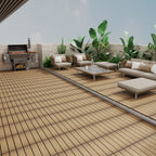 Weather Resistant Interlocking Deck Tiles - Light Brown or Dark Gray