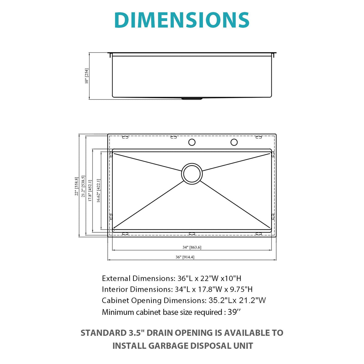Stainless Steel Drop In Kitchen Sink with Workstation - Gray or Gold