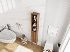 24 Inch Wall-Mounted Side Cabinet with Soft Closing Door - Brown Ebony