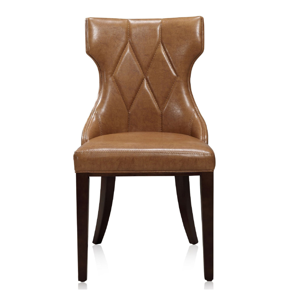 Reine Dining Chair Set of 2 with Solid Wood Frame and Classic Design - Multiple Colors