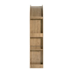 78.74" Tall Arched Bookcase with 4-Tier Shelving - Natural