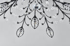 15-Light Chandelier with Crystal Accents - Matte Black