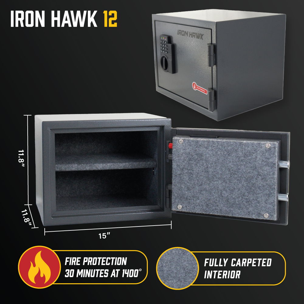 Durable Construction Office Safe with Steel Body - Dark Gray