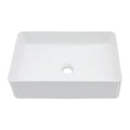Modern Ceramic Vessel Bathroom Sink with Stain Resistance - White