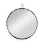 Round Mirror with Iron Frame - Gray