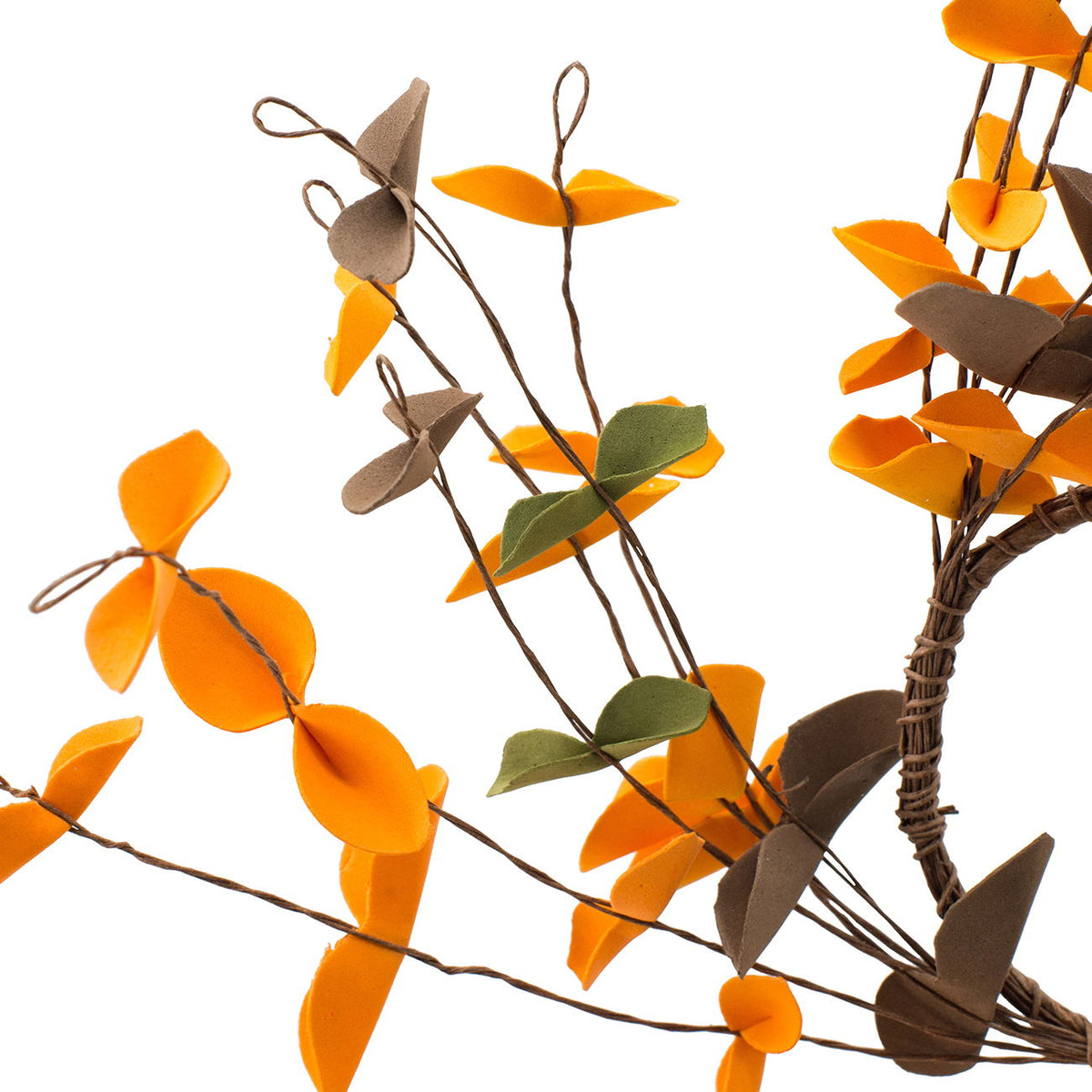 Fall Leaves Wreath Set - Orange Multi (Set of 12)