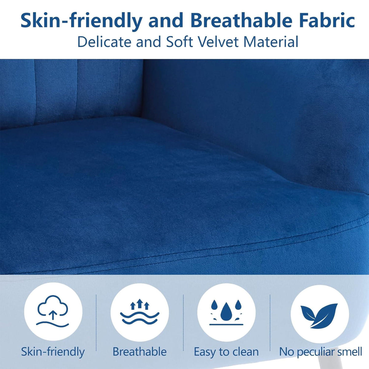 Upholstered Accent Armchair with Shell-Shaped Design - Multiple Colors