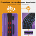 Expandable 2 Piece Luggage Set with TSA Lock and Spinner Wheels - Multiple Colors