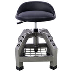 Pneumatic 360 Degree Swivel Creeper Stool with Adjustable Height - Red, Yellow, Green, Dark Gray