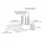 10 Pieces Luxury Natural Marble Dining Room Accessories Set