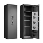 Fingerprint Keypad Safe with Quick Access - Black