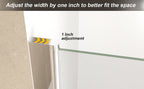 Bifold Shower Door with 6mm Tempered Glass - Brushed Nickel