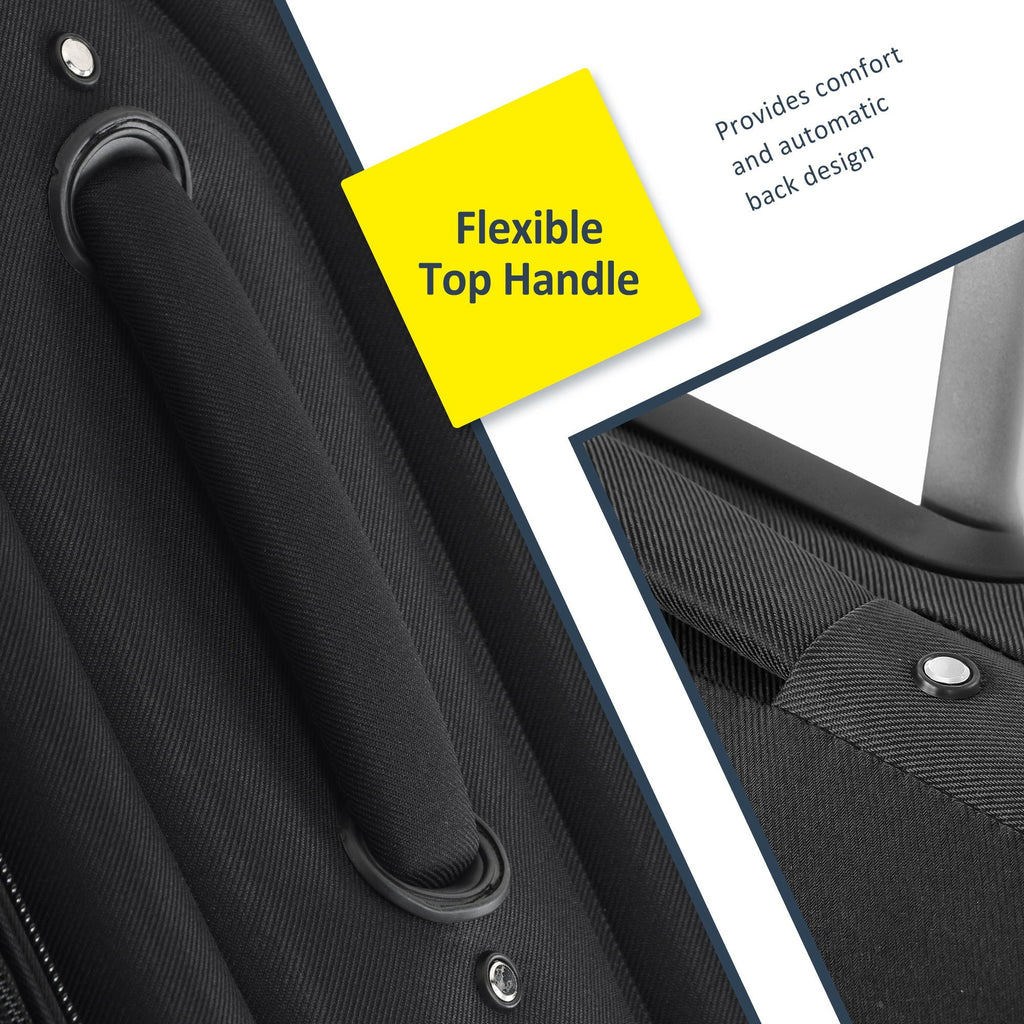 Expandable Softside Luggage 3 Piece Set with Spinner Wheels - Multiple Colors