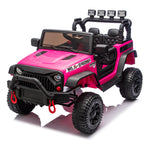 24V Kids Ride-On Car with Remote Control and Bluetooth - Rose Pink