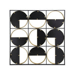 Metal Beaded Accent Mirror with Eclectic Contemporary Design - Gray