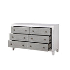 Katia Weathered Dresser with Full-Extension Drawers - White