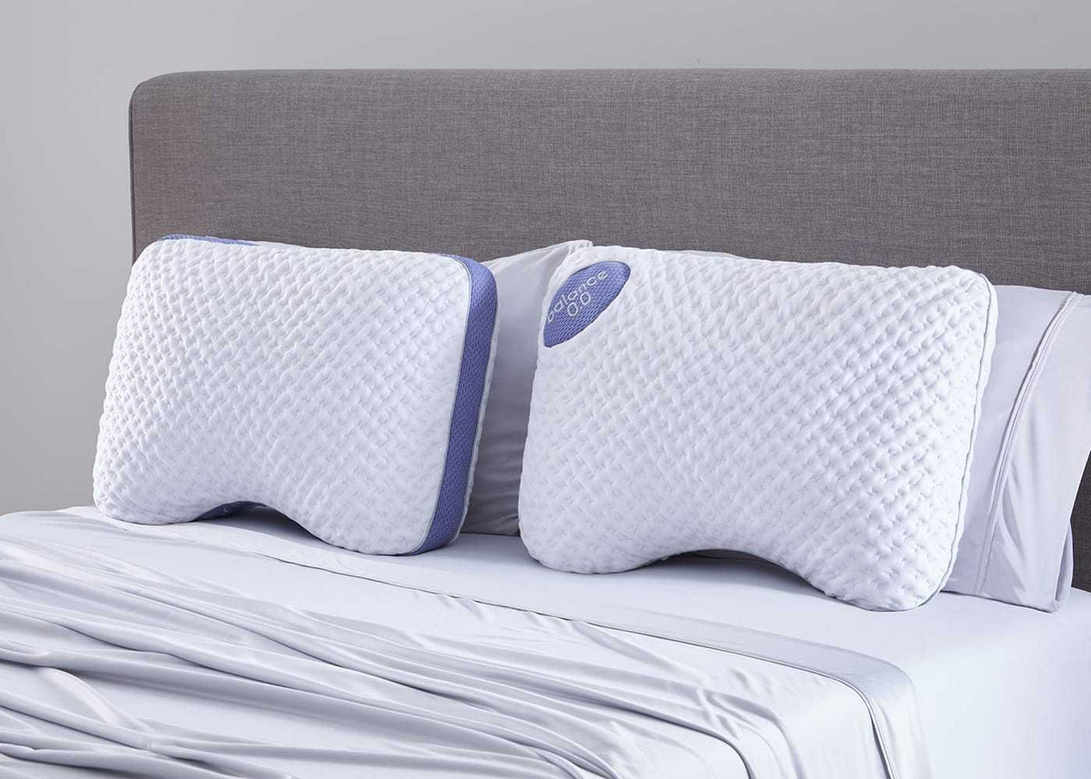 Balance Cuddle Curve Pillow with Moisture-Wicking Fabric - White