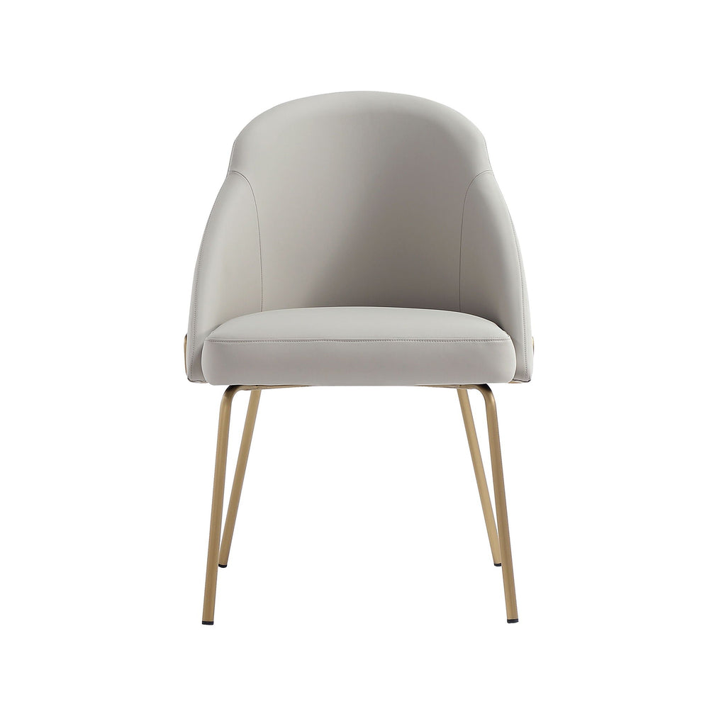 Upholstered Dining Chair with High-Density Foam - Beige, Gray, or White