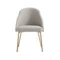 Upholstered Dining Chair with High-Density Foam - Beige, Gray, or White