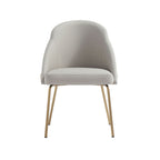 Upholstered Dining Chair with High-Density Foam - Beige, Gray, or White