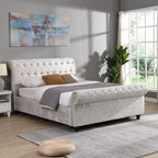 Queen Upholstered Storage Bed with Hydraulic Lift - Beige