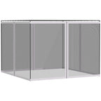 10' x 13' Replacement Mesh Sidewall Netting with Zippers - White