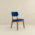 Solid Back Side Chair Set with Mid-Century Modern Design - Multiple Colors