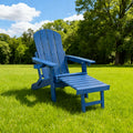 Outdoor Adjustable Lounge Chair with Built-in Cup Holder - Brown