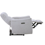 Gray Power Motion Recliner with USB Port - Adjustable Comfort