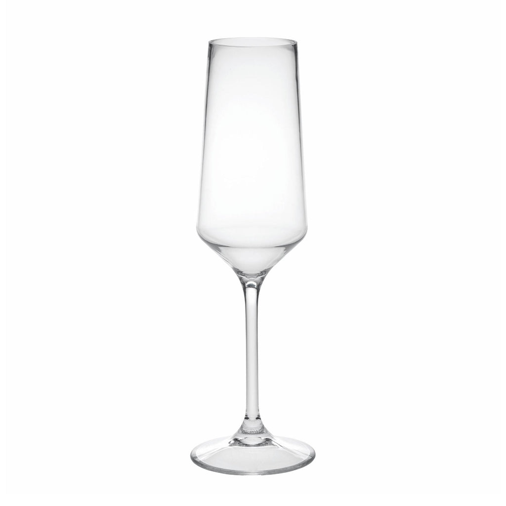 Unbreakable Plastic Champagne Flutes with BPA-Free Design - Clear