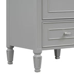Retro Bathroom Vanity With Sink with Soft-Closing Doors - Green or Dark Gray