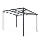 Galvanized Steel Lean-to Pergola with Wall Mount - 12' x 8'