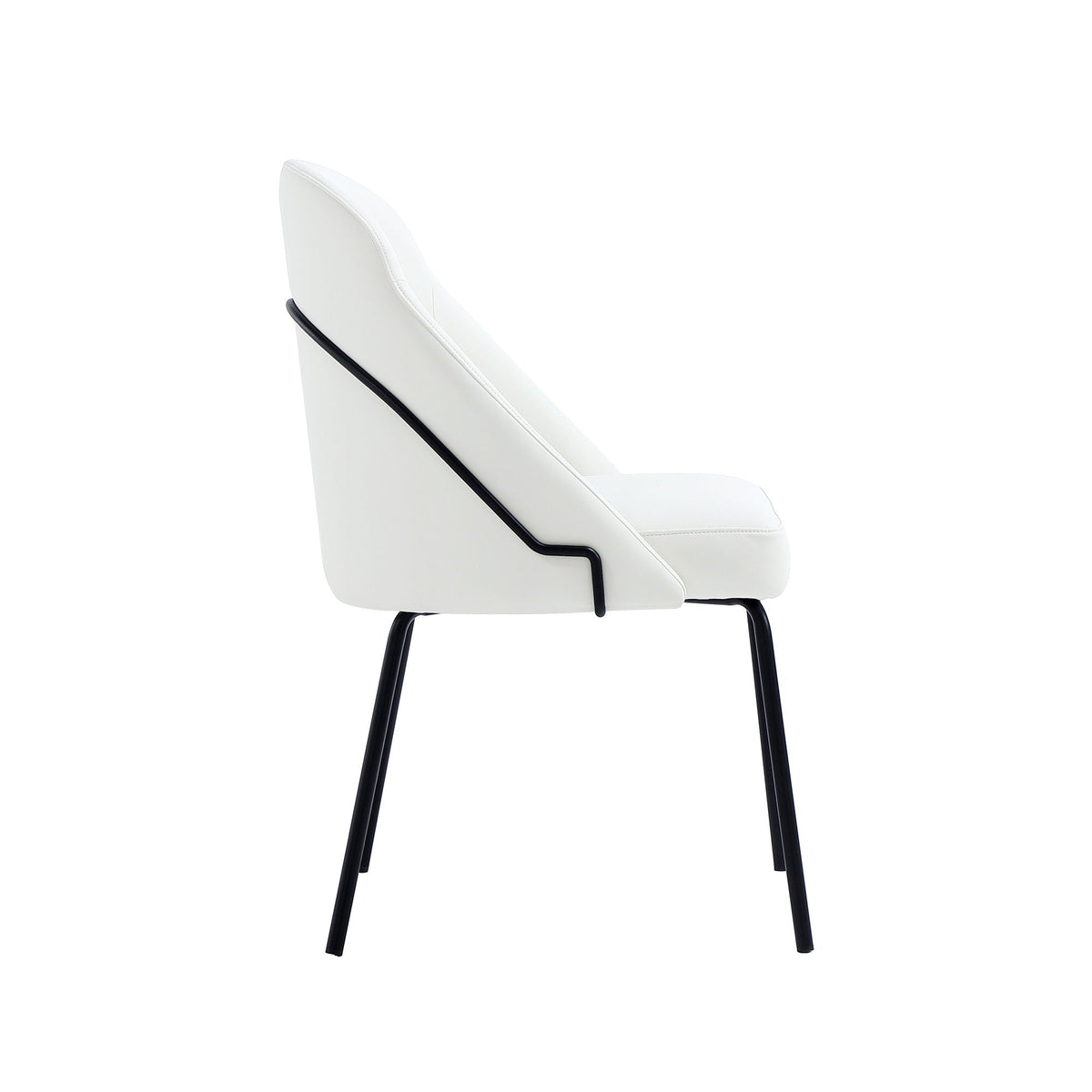 Modern Vegan Upholstered Dining Chair with High-Density Foam - Beige, Gray, or White