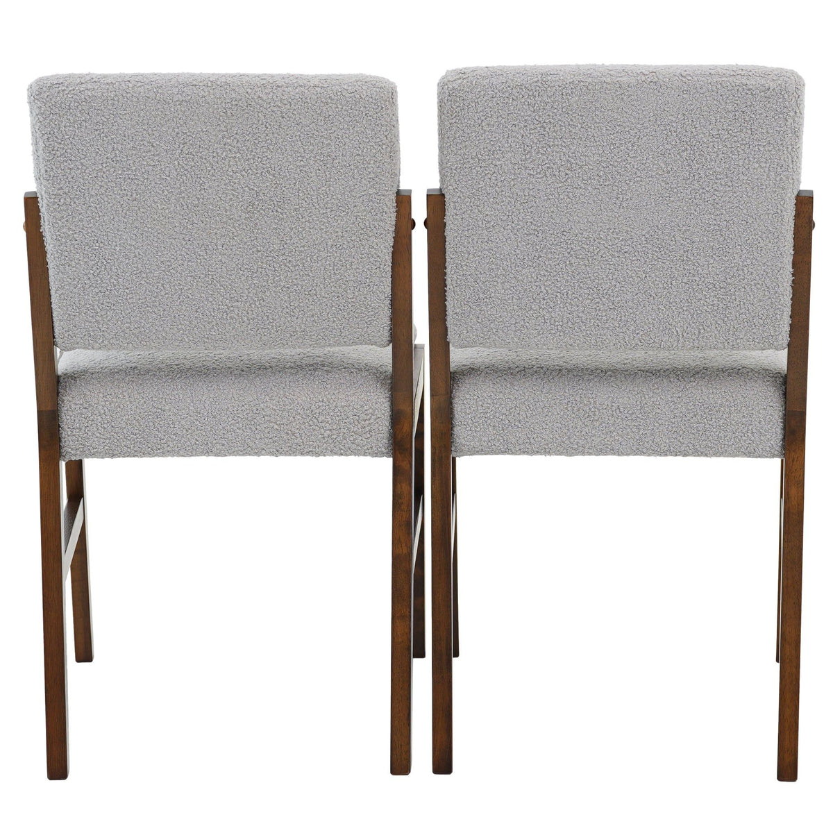 Light Gray Dining Chair Set of 2 with Lumbar Support - Caldwell