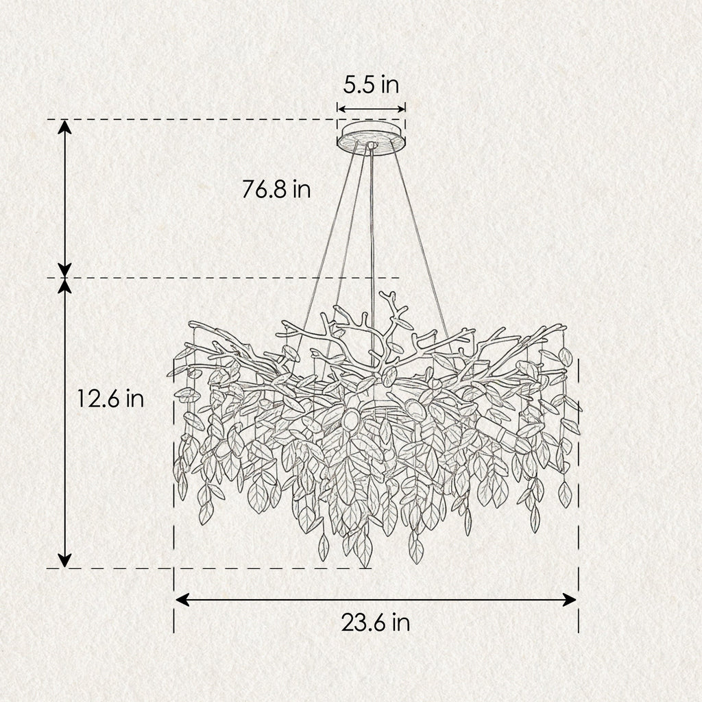 8-Light Crystal Chandelier with Gold Finish and Crystal Accents - Gold