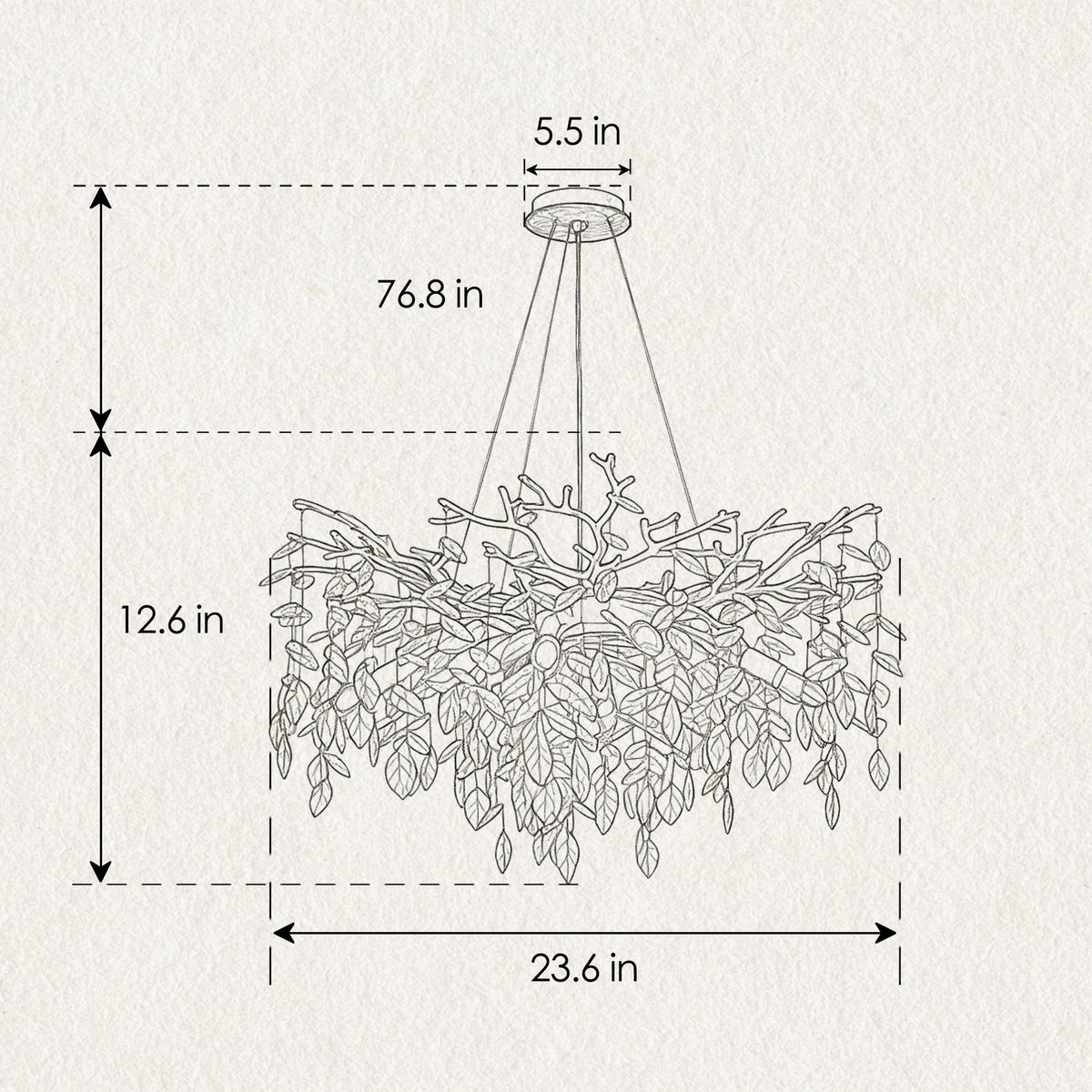 8-Light Crystal Chandelier with Gold Finish and Crystal Accents - Gold