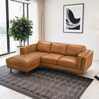 Light Brown Sectional Sofa with Removable Cushions - Left or Right Arm Facing