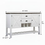2 Drawer Server with Spacious Storage - Brown